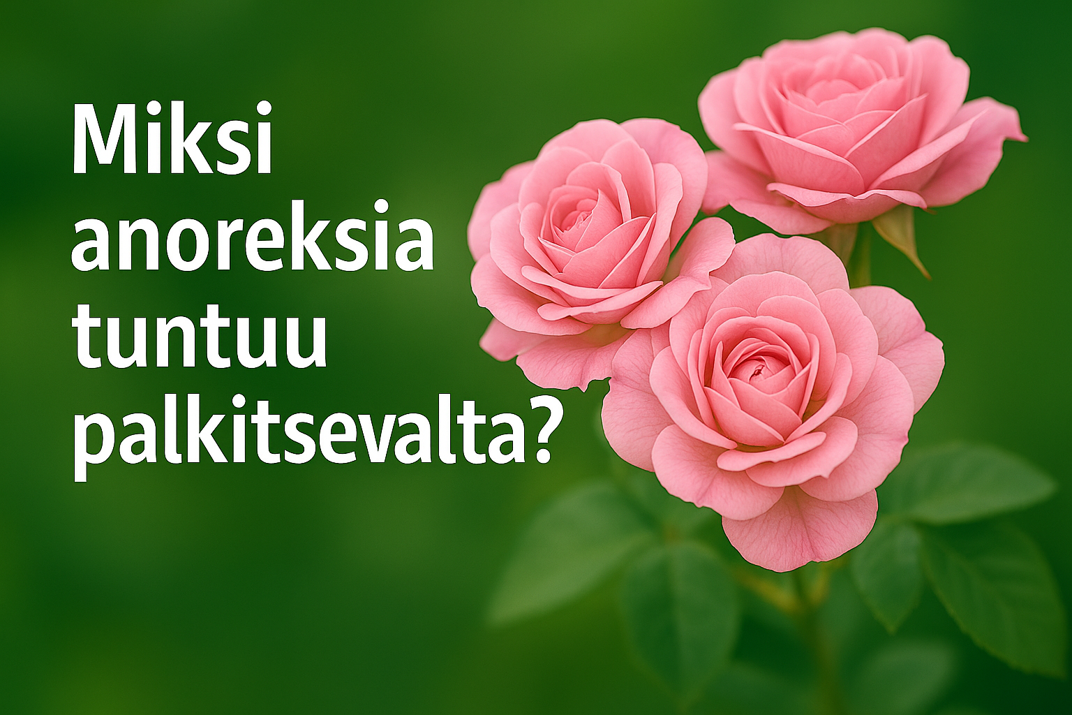 Miksi anoreksia tuntuu palkitsevalta?