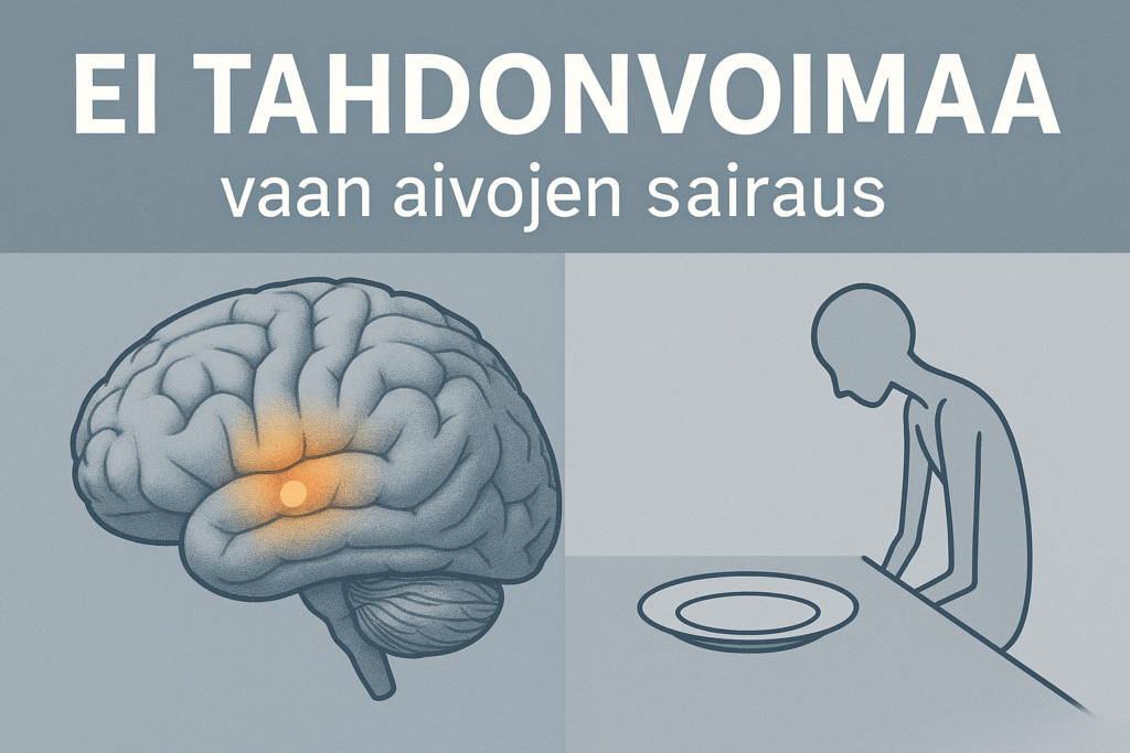 Ei tahdonvoimaa vaan aivojen sairaus